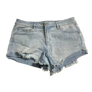 Rewash Womens Denim Jean Shorts Size 4 The Girlfriend Stretch Zip Fly Light Wash
